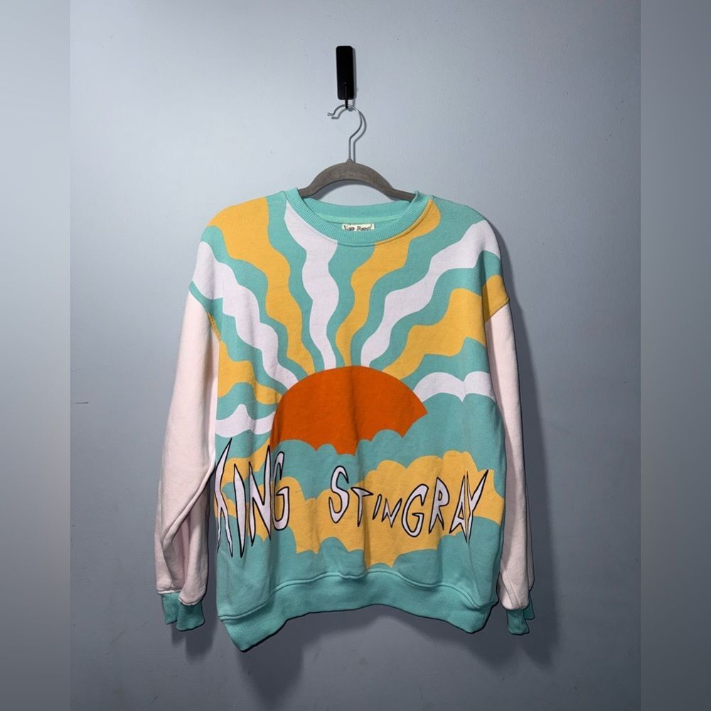 Cotton on x King Stingray Women’s Colorblock Graphic Sweatshirt Medium EUC indie